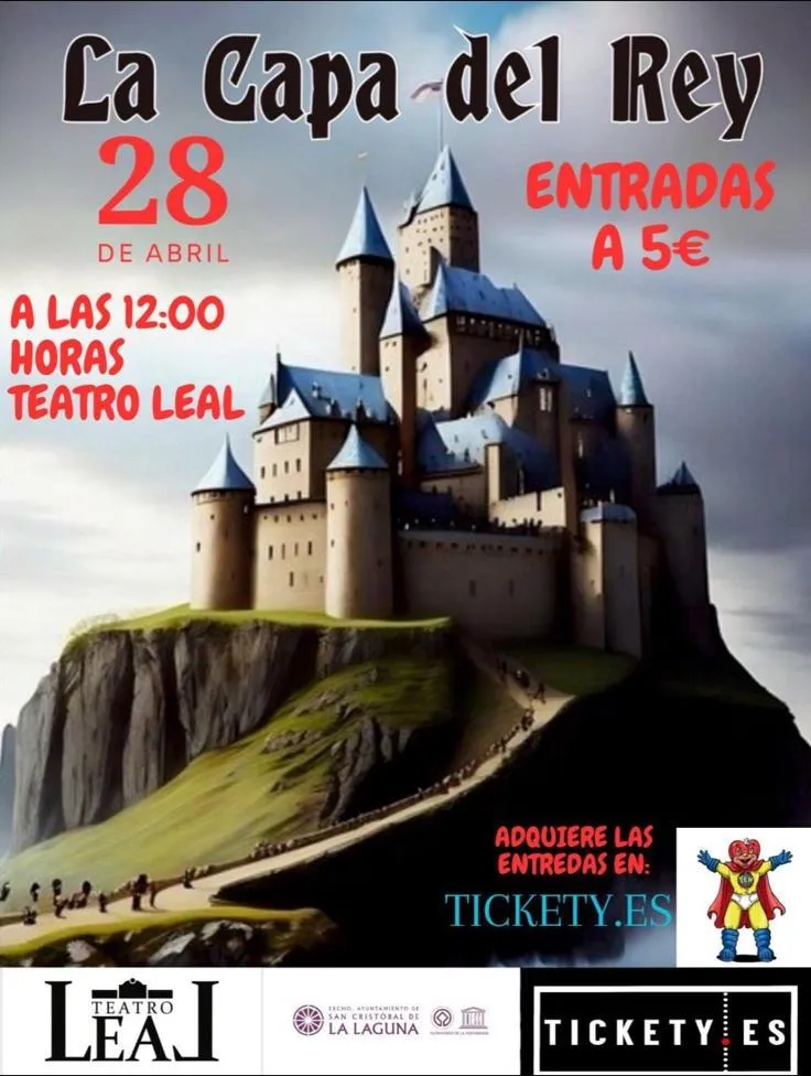 Cartel de la obra de teatro La Capa del Rey