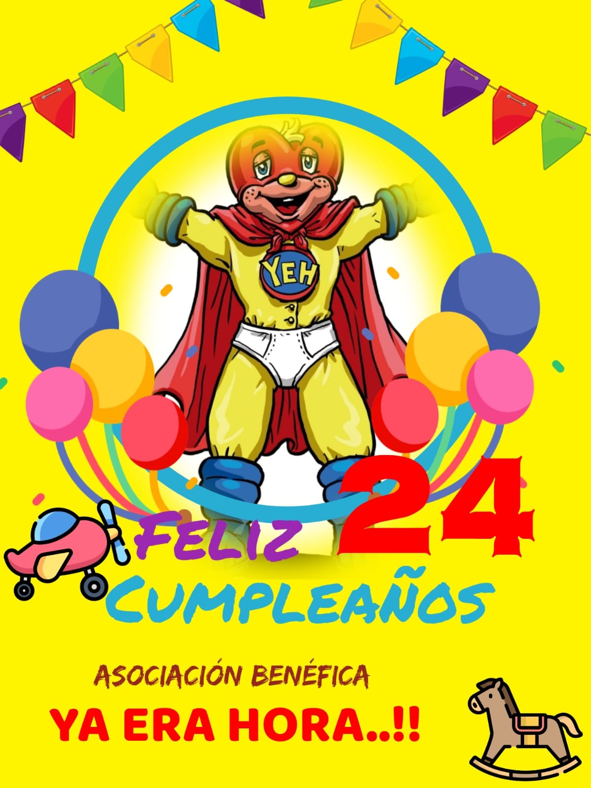 Cartel de YEH 24 cumpleaños