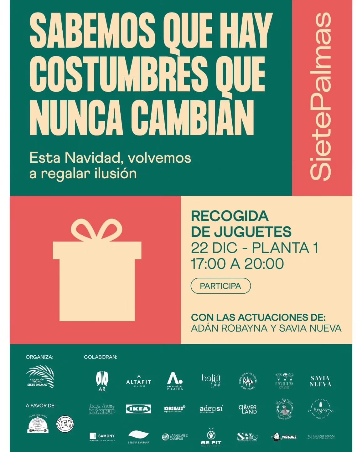 Cartel de YEH recogida de juguetes 2023